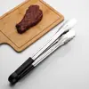 Pinças para Alimentos Modelo Novo de 26 Anos para Cozinha Doméstica, Cabo de Borracha Anti-Queimadura, Pinças para Churrasco de Aço Inoxidável 304, Pinças para Alimentos