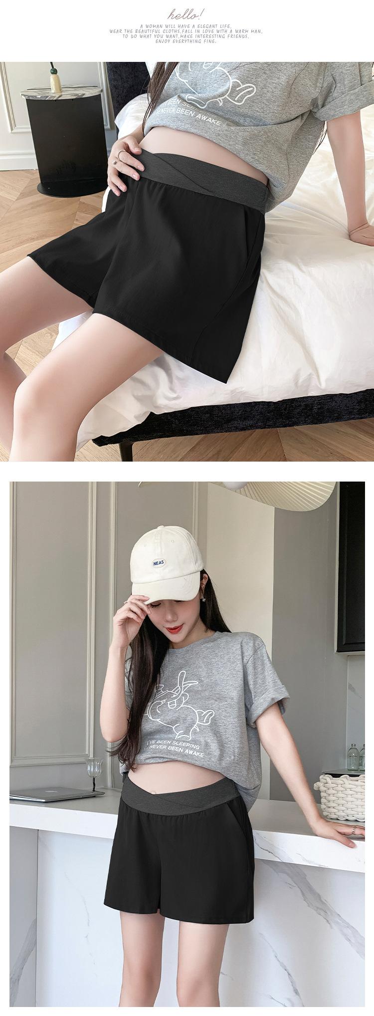 孕妇短裤夏季外穿低腰阔腿裤女夏天薄款怀孕期裤子夏装