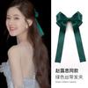 Horquilla de lazo grande roja de moda con clip de resorte en la parte posterior para el cabello, accesorios para el cabello con clip lateral, tocado para niña, accesorios para el cabello, tocado para mujer