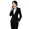 Traje profesional de otoño e invierno para mujeres para recepcionistas de hotel, ropa de trabajo de alta gama para camareros de restaurantes chinos y hoteles, rojo