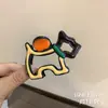 Pinza de Garra con Lazo de Lunares y Bloques de Color para Mujer Color Dopamina Parte Trasera de la Cabeza Pinza Tiburón Pinza para el Cabello de Dibujos Animados Pinza de Gama Alta