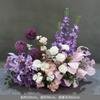 Novo Arranjo de Flores do Jardim Monet Roxo Decoração de Flores para Caminho de Palco de Casamento Decoração de Flores para Caminho de Casamento Arte Floral para Janela de Casamento