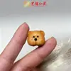 Madera de Durazno Oso Mocoso Oso Aleta de Oso Finamente Tallado Dibujos Animados Accesorios Hecho a Mano Juguete DIY Joyería Colgante de Perla