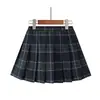 Falda Plisada para Niña Primavera y Verano Estilo Universitario Falda Infantil Falda Corta Antiluz para Niña Cintura Elástica Falda de Uniforme Escolar Línea A
