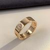 V Oro Versión Alta Serie Amor Tornillo Chapado 18K Anillo Hombres y Mujeres Pareja Anillo Oro Rosa Nicho Sentido de Gama Alta