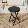 Taburete Plegable para Uso en Casa, Taburete Redondo Alto que Ahorra Espacio, Silla de Comedor Apilable, Silla Plegable de Banco Pequeño Portátil Simple de Moda