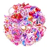 Compra directa transfronteriza de 50 pegatinas de brillo rosa para labios, mariposa, unicornio, corazón, pastel y conejo para decoración de pasteles