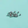 Miçangas de Gergelim 1,5mm Prata de Lei S925 Miçangas Redondas Miçangas de Prata Miçangas de Milho Pulseira DIY Feita à Mão Pulseira Colar Acessórios com Miçangas
