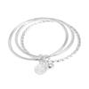 Sansheng III Foot Silver 9999 Sterling Pulseira de Prata Mobius Ring Paz e Alegria Bell Pulseira de Prata Tanabata Presente