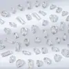Pedras de Strass Costuradas à Mão com Duas Furações Planas Cruzadas de Fronteira, Pedras de Strass Redondas Planas em Formato de Olho de Cavalo, Pedras de Strass de Cristal de Vidro DIY para Embelezamento de Roupas