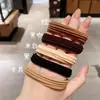 Elásticos de cabelo duráveis de alta elasticidade estilo coreano para mulheres, adequados para prender o cabelo em coques ou rabos de cavalo, acessórios de cabelo