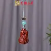 Sándalo Verde y Palo de Rosa Tallado Col Repollo Cadena para Teléfono Móvil Llavero Colgante de Artesanía en Madera para Mochila de Pareja