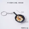 Mini Sartén Artificial Modelo de Cocina Miniatura Comida Artificial Empanadillas Fritas Panes Horneados Colgante Creativo de Bocadillo Gourmet
