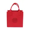 Bolsa de fieltro personalizada de fábrica para bodas con gran capacidad, bolso de mano festivo, bolsa de regalo para banquete de bodas, bolsa de fieltro