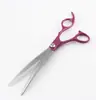 Tijeras de Peluquería para Mascotas Coloridas Separadas de 7 pulgadas, Tijeras Rectas, Tijeras Planas