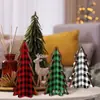 Adornos Navideños de Árbol de Navidad Cuadrados a Cuadros Transfronterizos, Decoraciones para Fiestas con Atmósfera Navideña, Accesorios para Fotografía, Decoraciones Colgantes de Navidad