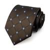 Corbata para Hombre Otoño Estilo Coreano Formal de Negocios Personalizada Retro Marrón Café Cuadros Accesorios para Traje Corbata Ancha