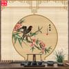 Nueva cortina de bambú china Zen de flores y pájaros, pantalla de elevación de persiana de fondo para sala de té, panel divisor, pintura colgante sin perforaciones, cortina decorativa