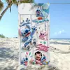Toalla de Playa Estampada de Dibujos Animados Stitch, Toalla de Baño de Microfibra de Secado Rápido, Toalla Absorbente de Baño para el Hogar, Toalla de Playa para Nadar