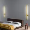 Luminária de parede de luxo, tipo barra longa, minimalista e rotativa, luminária de parede simples e moderna para fundo de sala de estar, luminária de cabeceira criativa nórdica para quarto