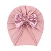 2022 Europeu e Americano Novo Bebê Desossado Pullover Cap Crianças Bow Hood Baby Hat