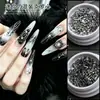 Accesorios para arte de uñas estilo punk vintage, juego mixto de remaches, cruces, Chrome Hearts, aleación, accesorios para uñas K-gun blanco negro