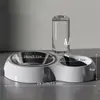 Comedero para Gatos Comedero para Perros Comedero para Mascotas de Doble Uso Doble Comedero Dispensador Automático de Agua Gato Antideslizante Comedero para Gatos Perro Gato Comedero para Comida Suministros