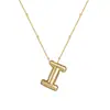 Colar de Letras Bolha Brilhante Mais Vendido Transfronteiriço para Mulheres Design de Nicho Ins Ouro 18K Cobre Não Desbota Colar Atacado