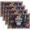 Manteles Individuales del Día de Muertos Más Vendidos de Amazon, Nueva Serie de Calaveras de Halloween, Manteles Individuales Personalizados Transfronterizos