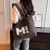 Bolsa de Lona para Mujer Gran Capacidad Duradera Bolsa de Compras para Supermercado Simple Versátil 2026 Nueva Bolso de Hombro Individual de Mano