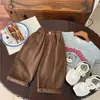 Pantalones Largos para Niños 2026 Primavera Nuevo Estilo Pantalones Casuales para Niños Primavera y Otoño Color Sólido Estilo Coreano Pantalones para Niños Pequeños