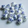 Decalque em Forma de Coração Cerâmica Colorida Furo Médio Contas de Cerâmica Estilo Chinês Artesanal Acessórios DIY Acessórios para Pulseira Colar Material