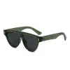 Gafas de Sol de Una Pieza Estilo Ojo de Gato con Línea de Cejas Europea y Americana Celebridad de Internet Mismo Estilo Gafas de Sol con Remaches Marco Grande Retro 3978