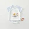 Ropa de bebé, mameluco triangular para recién nacido, mameluco de algodón puro clase A fino para niños, mameluco de manga corta de verano