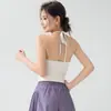 Top de yoga halter para mujer con almohadillas en el pecho, sujetador deportivo elegante de alta gama, sujetador ajustado para correr y fitness