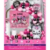 Conjunto de Balões de Aniversário Infantil para Crianças de 1 a 5 Anos, Suprimentos de Decoração para Cena de Festa, Conjunto Completo para Meninos e Meninas