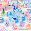 Hielo Creativo Pequeño Flujo de Arena Hielo Cubo Mini Infundido en Aceite Ladrillo Decoración de Escritorio