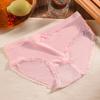 Novo laço japonês sexy de renda com bolinhas lingerie feminina de seda gelada cintura baixa entrepernas de algodão respirável calcinhas femininas