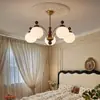 Lustre de quarto retrô americano antigo lustre de quarto medieval francês alta qualidade madeira maciça designer lâmpadas de arte atacado