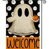 Banderas de Jardín de Halloween Transfronterizas, Lindas Decoraciones Festivas de Fantasmas, Banderas para Jardín y Patio, Banderas de Bienvenida para la Puerta Principal