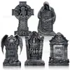 Placa Popular de Halloween Transfronteiriça, Placa Decorativa de Halloween em Forma de Lápide para Jardim Externo e Quintal