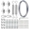 Hebilla de puerta cuadrada de acero inoxidable de cuatro esquinas accesorios de cable de alambre para toldo placa de ojo tornillo de cesta de flores kit exterior para toldo
