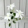 Flores artificiais de clematis para casamentos, banquetes de noivado e decoração de cena de quarto de noiva, flores artificiais para arranjos florais DIY