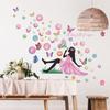 Nova LD96016 fresco borboleta flor bolha menina quarto de cabeceira casa parede decoração adesivo de parede autoadesivo