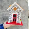 Decoración de Artesanía de Resina Nueva y Creativa Transfronteriza Cabaña de Piedra Casa para Pájaros Casa de Piedra Patio de Casa Colgante para Árbol Exterior