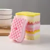 Esponja Gruesa con Forma de Onda S Transfronteriza para Descontaminación de Cocina, Bloque de Esponja para Lavar Platos Que No Absorbe Aceite Fácilmente, Estropajo, Algodón para Lavar Platos