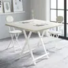 Mesa cuadrada plegable, mesa de comedor simple para el hogar para apartamentos pequeños y casas de alquiler, mesa portátil para puestos al aire libre