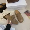 Pantuflas para mujer, para usar en exteriores, con tacón oculto, suela gruesa, estilo slip-on, puntera con diseño de fuegos artificiales, diseño de media zapatilla, colección otoño 2026, bordado