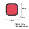 Para accesorios gopro8 carcasa impermeable filtro buceo profundo rojo púrpura rosa filtro cámara deportiva de buceo