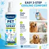 Spray Refrescante Kineshinex para Pets para o Verão, Cuidado para Gatos e Cachorros ao Ar Livre, Névoa Fina Refrescante que Não Gruda nos Pelos